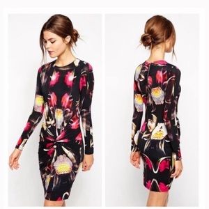 Ted Baker London Talala Long Sleeve Floral Wrap Dress - US Size 6
